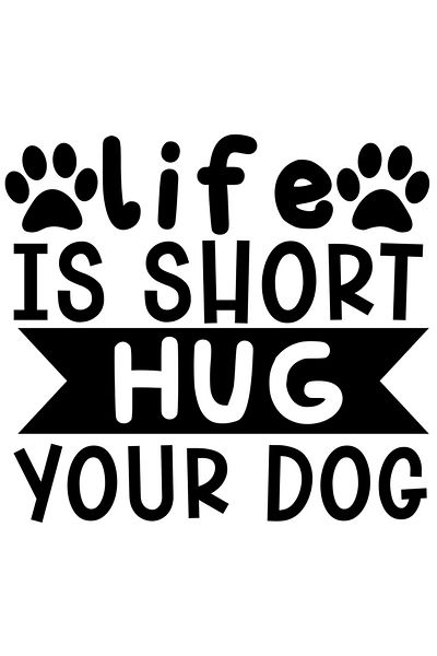 StoryGift Romania Sticker Eticheta 40CM Exterior cu mesaj care te indeamna sa iti imbratisezi cainele. intrucat