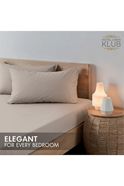 Hotel Linen Klub 3-Piece Microfiber King (180x200cm) Plain Fitted Sheet Set