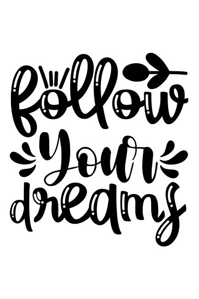 StoryGift Romania Sticker Eticheta 40CM Exterior cu indemn in engleza "Follow your dreams" - urmeaza-ti visurile
