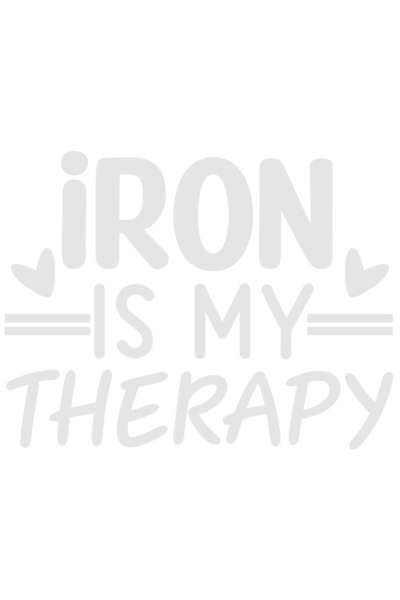 StoryGift Romania Sticker Autocolant 30CM Exterior cu inimioare si textul "Fierul e terapia mea" , Vinyl Alb, 30 cm