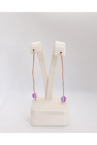 Luna Aura Akua Quartz Stone Copper Earrings