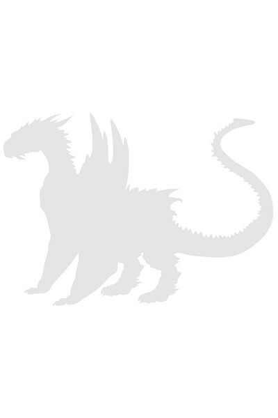 StoryGift Romania Sticker Eticheta 50CM Exterior cu un dragon - basme creatura fantastica solzi , Vinyl Alb, 50 cm