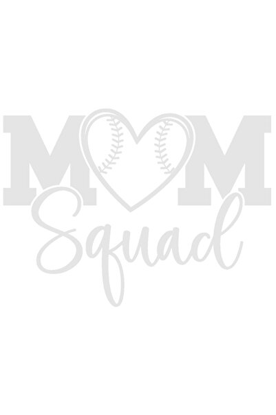 StoryGift Romania Sticker Exterior Cu Inimioara Si Textul "mom Squad" - Echipa Mamei De Baseball Sport Pasiu
