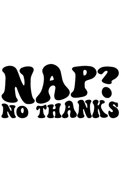 StoryGift Romania Sticker Eticheta 50CM Exterior cu textul "Nap? No, thanks" ...