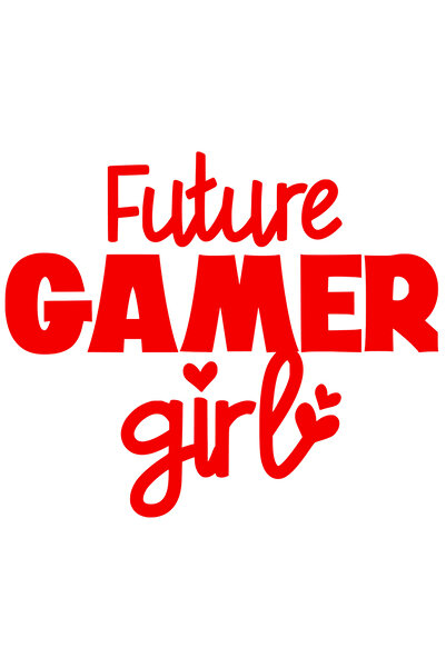StoryGift Romania Sticker Exterior cu inimioare pentru o viitoare fata jucatoare/gamerita , Vinyl Rosu, 40 c
