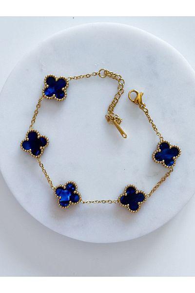 CHARMLUCKY Dark Blue Shiny Multiclar Bracelet