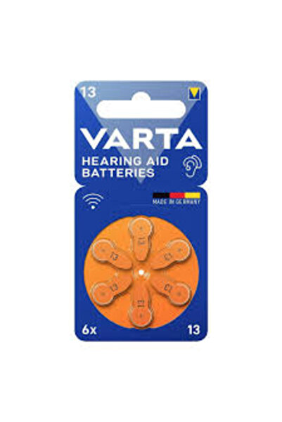 Varta 13 Numara İşitme Cihazı Pili – 1.45V Çinko Hava – Cıvasız – Orijinal Al...