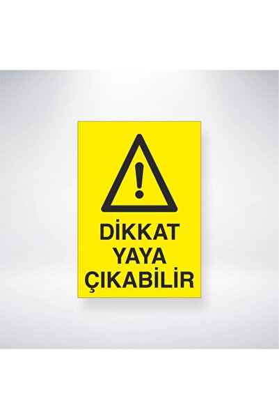 Reysa Tasarım Caution Pedestrian May Exit Sticker 20X28 cm