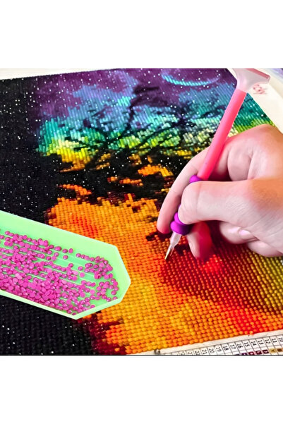 zola Diamond mosaic tapestry, romantic abstract landscape pattern, 40 x 50 cm