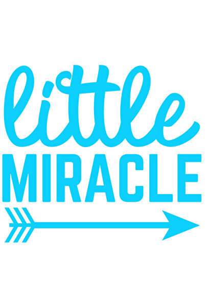 StoryGift Romania Sticker Autocolant 30CM Exterior cu o sageata si textul "Little miracle" - miracol micut , Vin