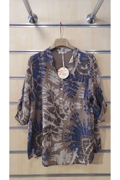 Park Moda Италианска риза с 3 копчета и модел „Колело на късмета“
