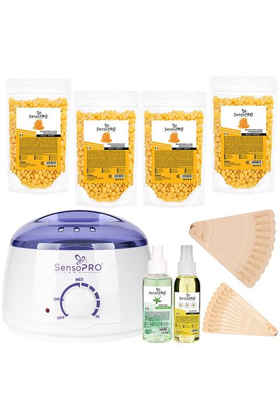 SensoPRO Milano Total Honey Skin Waxing Kit,