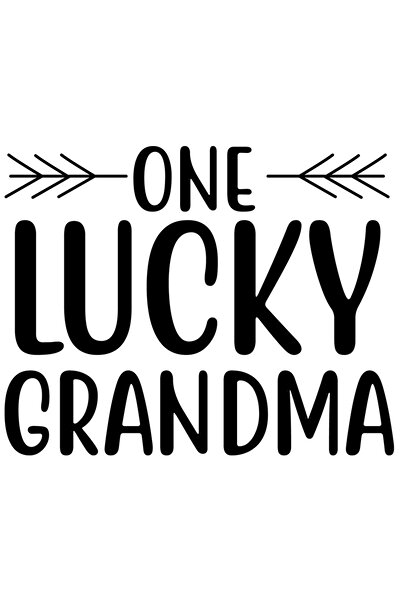 StoryGift Romania Sticker Eticheta 40CM Exterior cu textul "One lucky grandma...