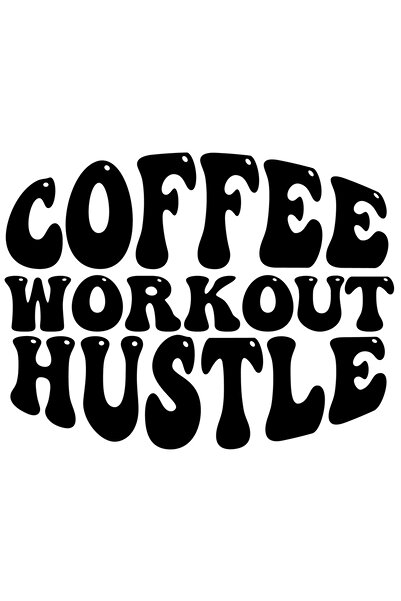 StoryGift Romania Sticker Exterior Pentru Iubitorii De Cafea Care Se Antreneaza - "coffee Workout Hustle" ,