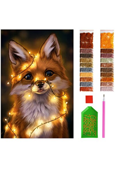 zola Goblen mozaic cu diamante, model vulpe, 30x40 cm