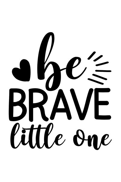 StoryGift Romania Sticker Exterior cu inimioara si mesajul "Be brave, little ...