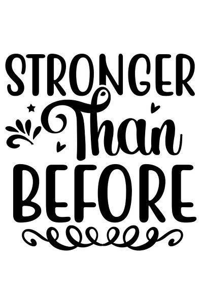 StoryGift Romania Sticker Eticheta 40CM Exterior cu inimioare si textul "Stronger than before" - mai puternic de