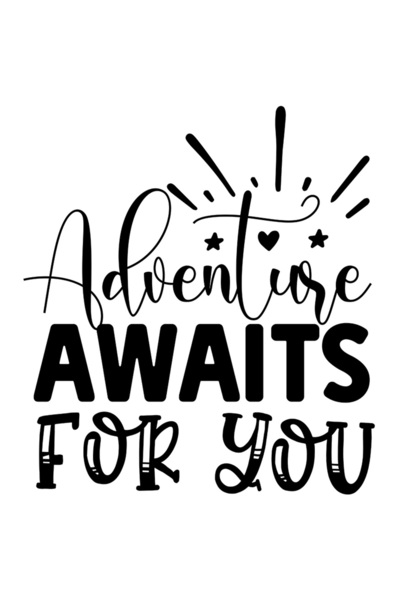 StoryGift Romania Sticker Adeziv 90CM Exterior cu mesajul in limba engleza "Adventure awaits for you" - aventura