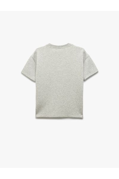 Koton Viscose Blended Crew Neck Basic Short Sleeve Oversize Sweatshirt