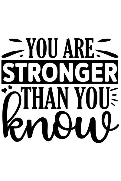 StoryGift Romania Sticker Eticheta 40CM Exterior cu mesajul in engleza "You are stronger than you know" - esti m