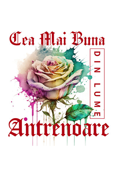 StoryGift Romania Sticker Autocolant 70CM Cu Textul Cea Mai Buna Antrenoare, ...