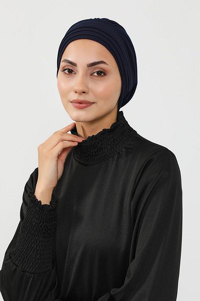 Aisha's Design Pleated Hijab (Sea, Pool) Swimming Cap, B-93Sn