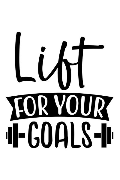 StoryGift Romania Sticker Exterior cu haltera si mesaj motivational in engleza "Lift for your goals" - ridic