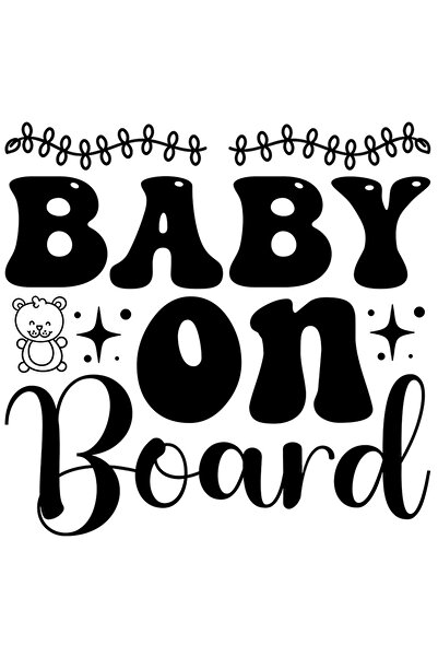 StoryGift Romania Sticker Autocolant 70CM Exterior pentru bebelusi cu mesajul in engleza "Baby on board" - copil