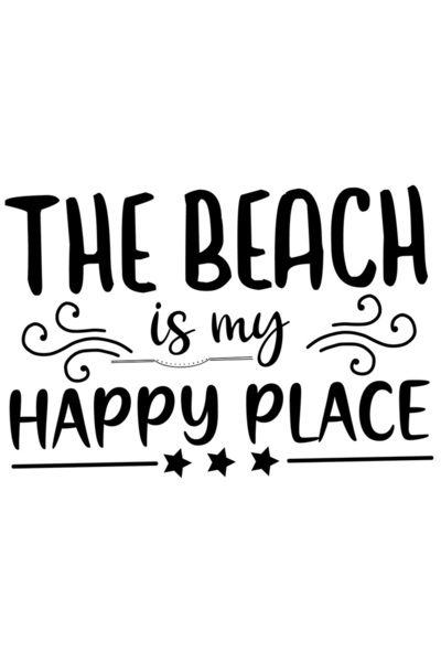 StoryGift Romania Sticker Autocolant 30CM Exterior cu iubitorii de vacante la mare cu mesajul "The beach is my h