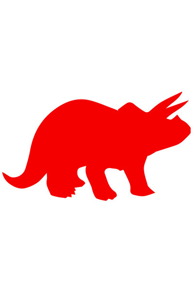 StoryGift Romania Sticker Autocolant 30CM Exterior cu un dinozaur - pentru copii , Vinyl Rosu, 30 cm