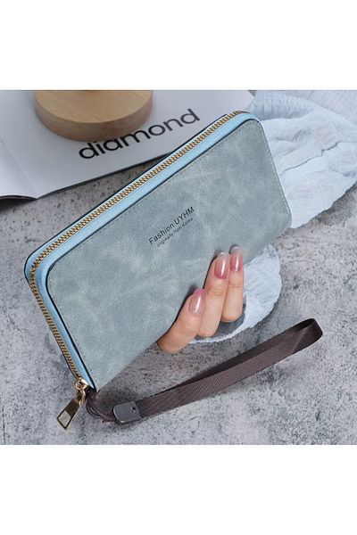 Weixier Original Korea, Stylish Women's Wallet with Zipper with Paper Money, Coin, Phone and Card Holder Compartments
