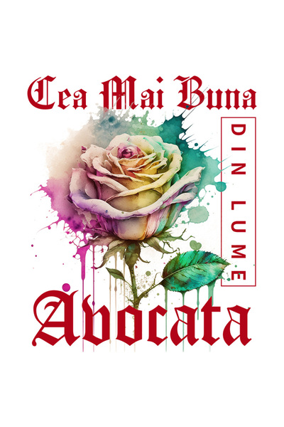 StoryGift Romania Sticker Eticheta 40CM Cu Textul Cea Mai Buna Avocata, Din L...