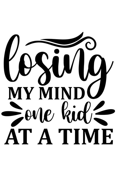 StoryGift Romania Sticker Exterior Cu Mesajul Comic Pentru Mame "losing My Mind, One Kid At A Time" - Imi Pi