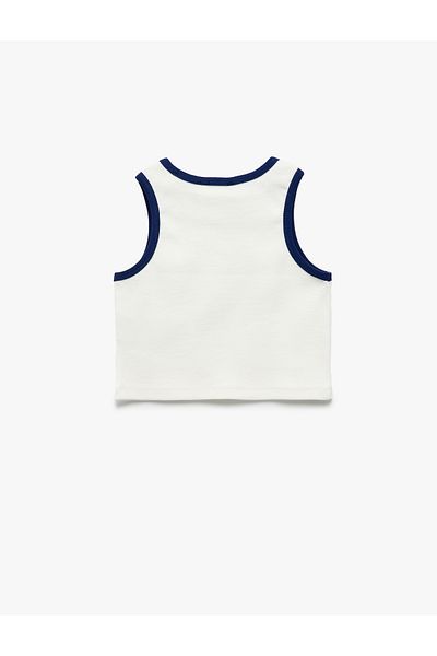 Koton Licensed Crew Neck Sleeveless Snoopy Printed Crop Undershirt