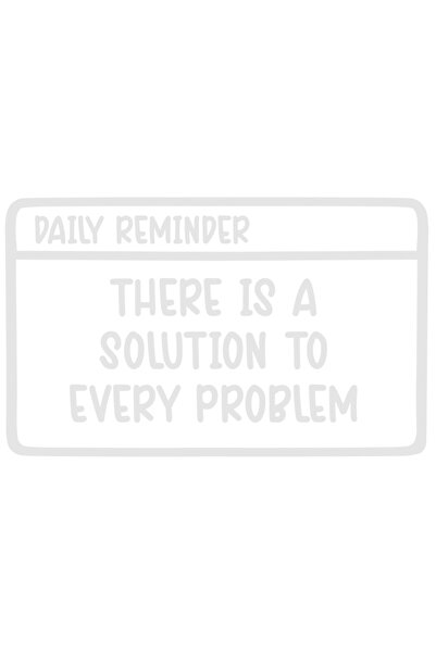StoryGift Romania Sticker Exterior cu text in engleza "There is a solution to every problem" - exista o solu