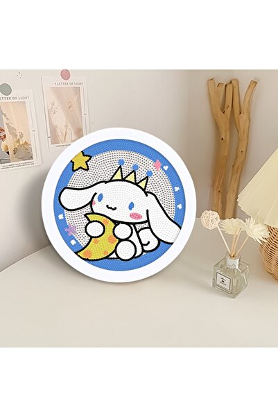 zola Diamond mosaic tapestry with frame, round, cinnamoroll pattern, 20 x 20 cm