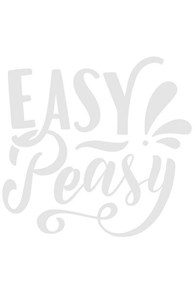 StoryGift Romania Sticker Autocolant 70CM Exterior cu textul in engleza "Easy-peasy" - floare la ureche , Vinyl