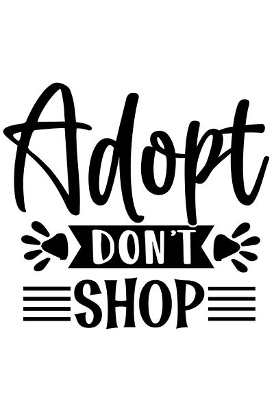 StoryGift Romania Sticker Eticheta 40CM Exterior cu mesajul "Adopt, don't shop" - adopta, nu cumpara animale de