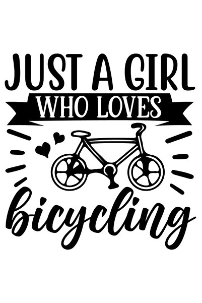 StoryGift Romania Sticker Autocolant 30CM Exterior cu o bicicleta si inimioare pentru o fata care iubeste ciclis