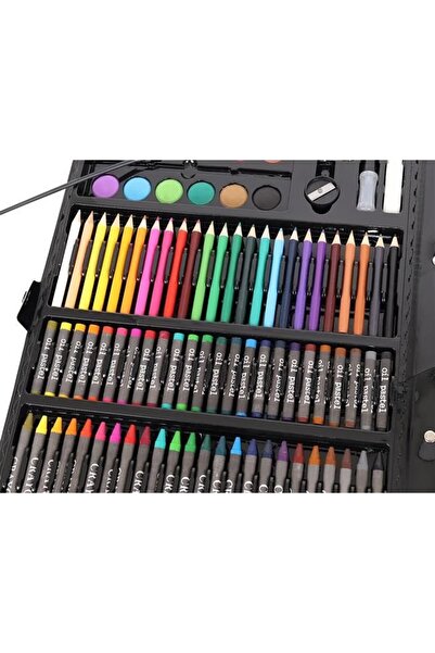 zola Set pictat si desen, Zola, gentuta depozitare, 168 piese, negru, 39x33 cm