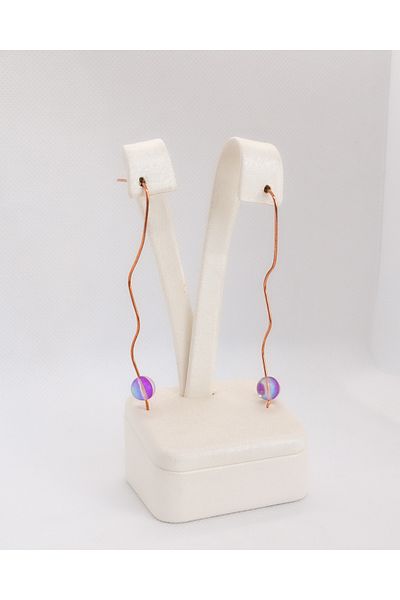 Luna Aura Akua Quartz Stone Copper Earrings