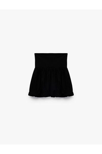 Koton Comfortable Fit High Waist Sports Balloon Shorts Skirt