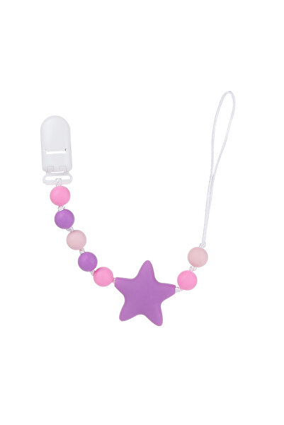 Factory Price - مشبك مصاصة على شكل نجمة رقيقة وخرز، أرجواني