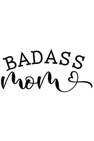 StoryGift Romania Sticker Autocolant 70CM Exterior cu mesajul in engleza "Bada*s mom" - mama smechera , Vinyl Ne
