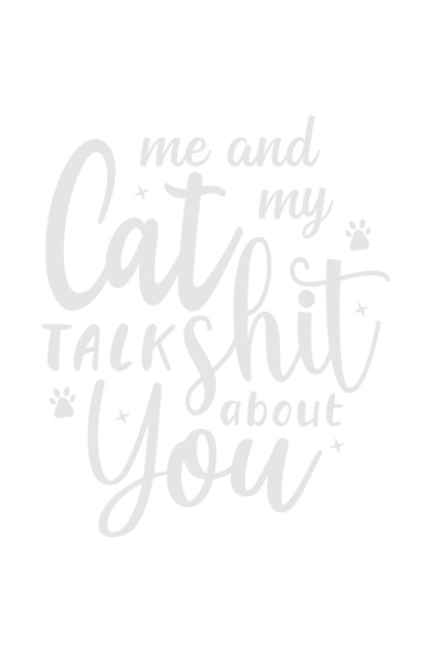 StoryGift Romania Sticker Exterior cu labute de pisica si mesajul in engleza "Me and my cat talk sh*t about