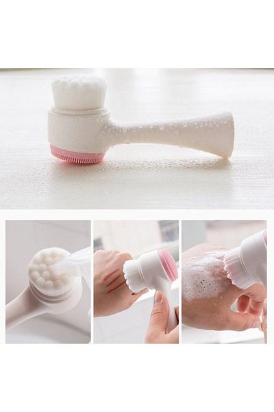 Vioma Aksesuar Double Headed Facial Cleansing Brush Blackhead Pore Cleansing Apparatus