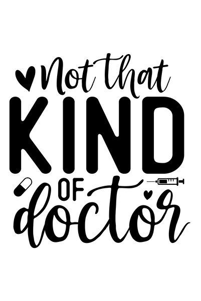 StoryGift Romania Sticker Exterior cu inimioare si textul "Nu acel tip de doctor" , Vinyl Negru, 40 cm