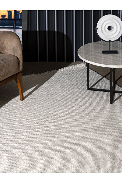 Viviana Home Azura Iskandinav Salon Halısı Mutfak Halısı Yolluk Bukle Dokuma Toz Vermez Halı Beyaz Azr-07