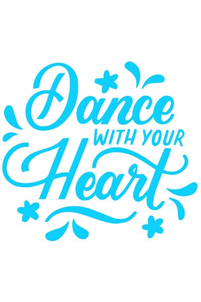 StoryGift Romania Sticker Eticheta 40CM Exterior cu mesajul in engleza "Dance with your heart" - danseaza cu ini