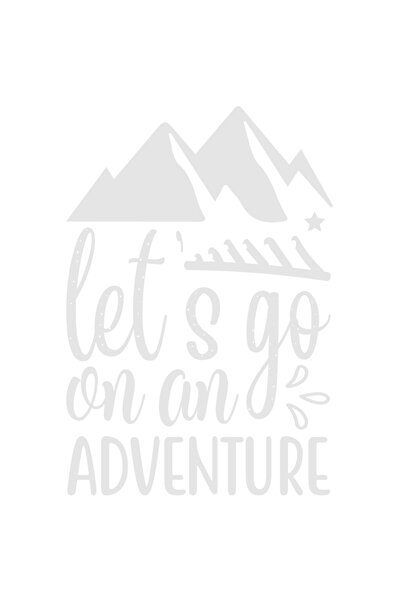 StoryGift Romania Sticker Eticheta 40CM Exterior cu munti si textul in engleza "Let's go on an adventure" - hai